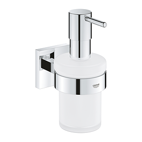 Grohe Start Cube QuickFix Soap Dispenser with Holder - Chrome