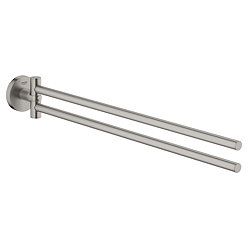 Grohe Start QuickFix Double Towel Bar - Supersteel