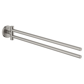 Grohe Start QuickFix Double Towel Bar - Supersteel