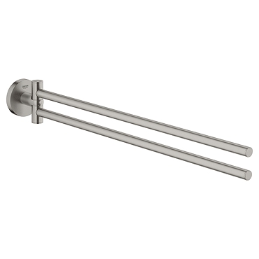 Grohe Start QuickFix Double Towel Bar - Supersteel