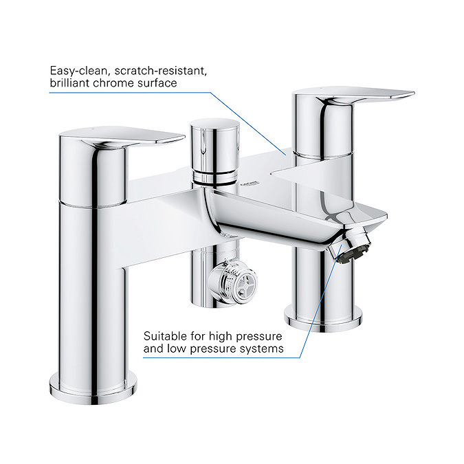 Grohe Start Edge Bath Shower Mixer - 25236001  Profile Large Image