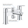 Grohe Start Edge Bath Shower Mixer - 25236001  Profile Large Image
