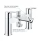 Grohe Start Edge Bath Shower Mixer - 25236001  Profile Large Image