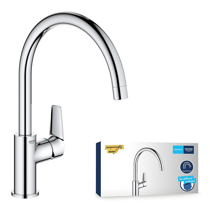 Grohe QuickFix Start Edge Single Lever Kitchen Sink Mixer