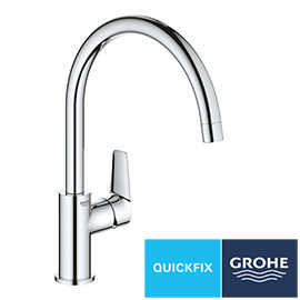 Grohe QuickFix Start Edge Single Lever Kitchen Sink Mixer - 31866000 Medium Image