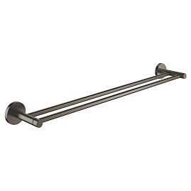 Grohe Start QuickFix Double 600mm Towel Rail - Brushed Anthracite