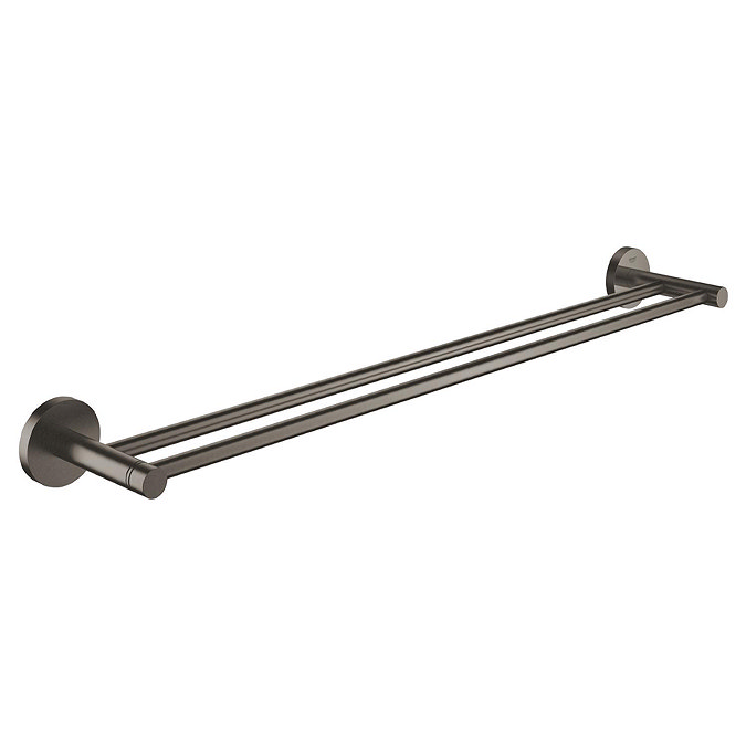 Grohe Start QuickFix Double 600mm Towel Rail - Brushed Anthracite