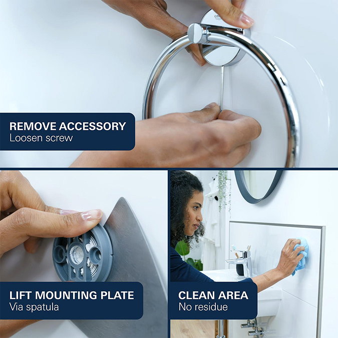 Grohe Start QuickFix Toilet Brush Set - Brushed Bronze