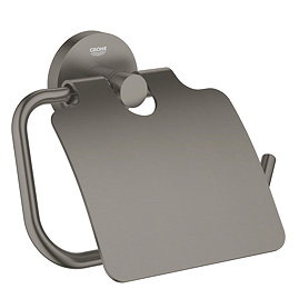 Grohe Start QuickFix Toilet Paper Holder with Cover - Brushed Anthracite