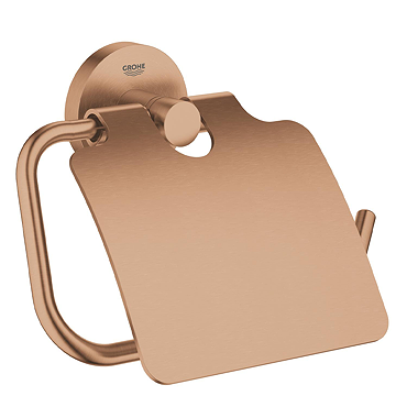 Grohe Start QuickFix Toilet Paper Holder with Cover - Brushed Bronze