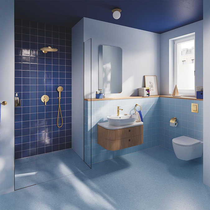 Grohe Start QuickFix Toilet Paper Holder with Cover - Brushed Gold