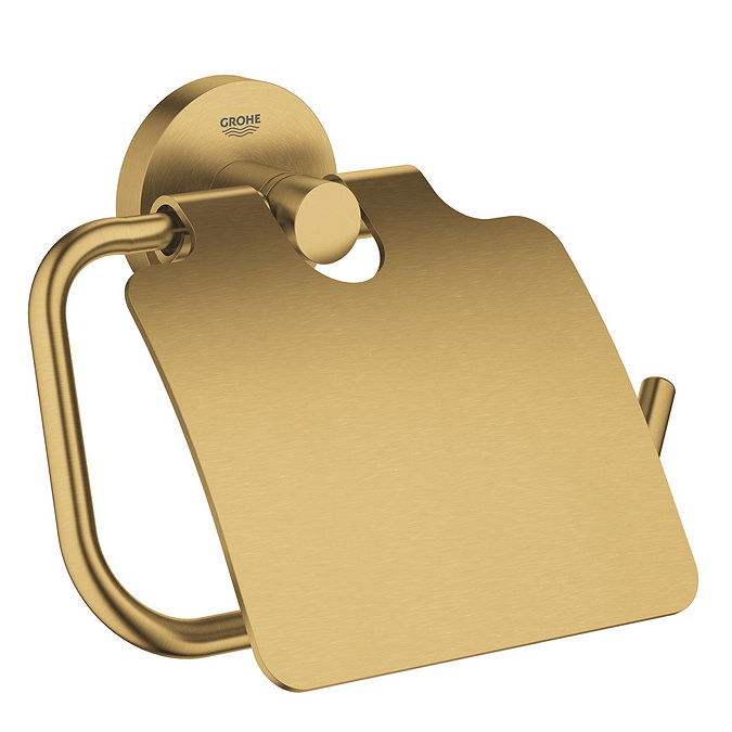 Grohe Start QuickFix Toilet Paper Holder with Cover - Brushed Gold