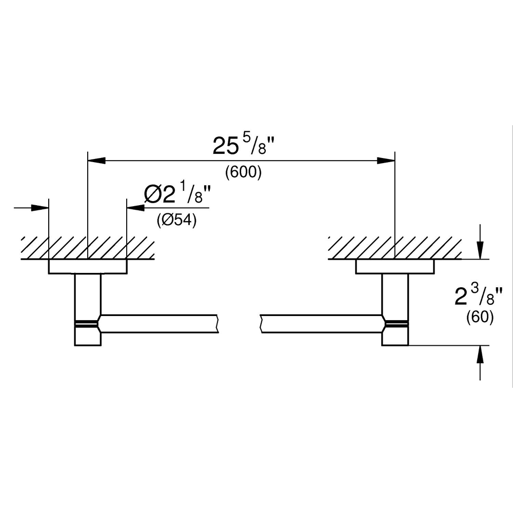 Grohe Start QuickFix Towel Rail - Brushed Bronze