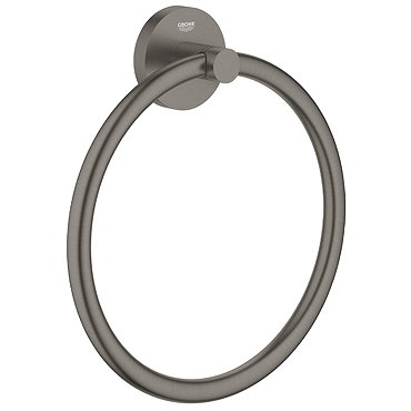 Grohe Start QuickFix Towel Ring - Brushed Anthracite