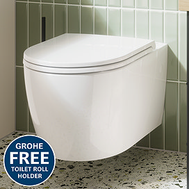 Grohe Start Round Ceramic Wall Hung Pan with Soft Close Seat