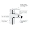 Grohe QuickFix Start S-Size Bidet Mixer with Plug Chain Waste - 32281002  Standard Large Image