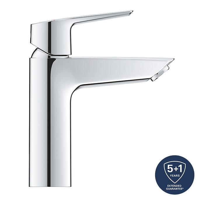 Grohe QuickFix Start SilkMove ES M-Size Mono Basin Mixer with Push-Open Waste - 23746002  Standard Large Image