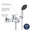 Grohe QuickFix Start Wall Mounted Bath Shower Mixer and Kit - 23413002  Standard Large Image