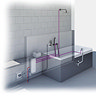 Grohe Talentofill Inlet Bath Pop-Up Waste with Filler for Standard Bath - Brushed Anthracite