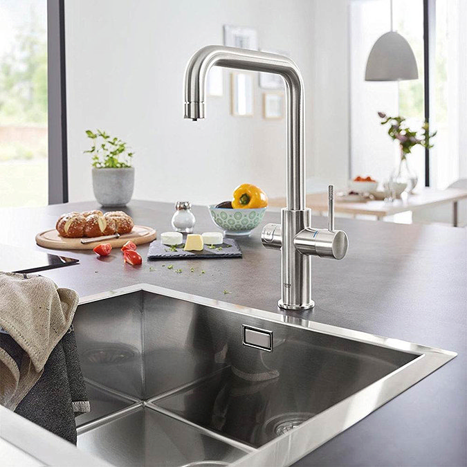 Grohe U-Spout Blue Home Duo Starter Kit - Chrome - 31456000 Profile Large Image