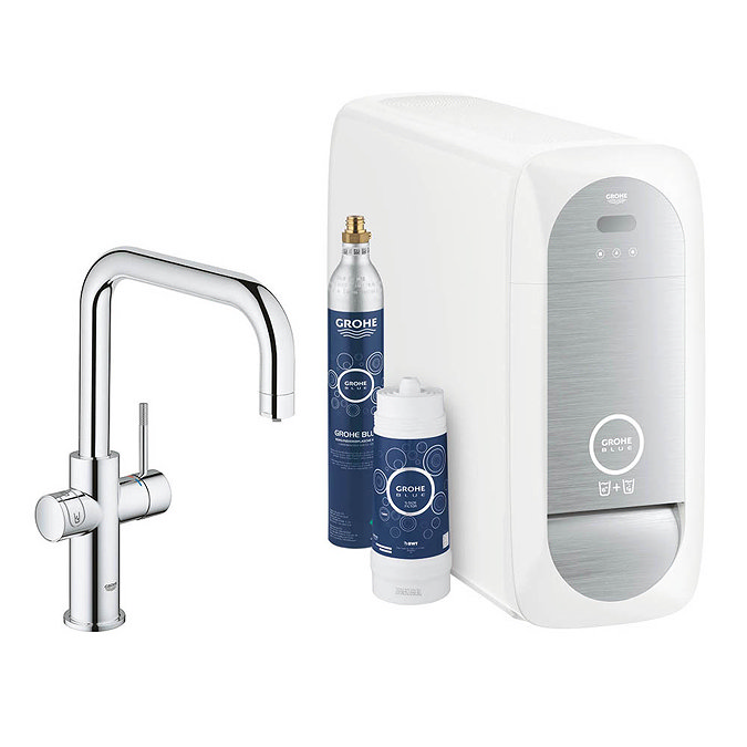 Grohe U-Spout Blue Home Duo Starter Kit - Chrome - 31456000 Large Image