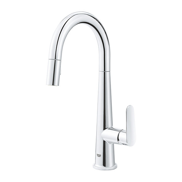 Grohe Veletto Single Lever Kitchen Sink Mixer with Pull Out Spray ...