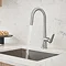 Grohe Veletto Single Lever Kitchen Sink Mixer with Pull Out Spray - SuperSteel - 30419DC0  Standard Large Image