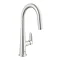 Grohe Veletto Single Lever Kitchen Sink Mixer with Pull Out Spray - SuperSteel - 30419DC0 Large Imag