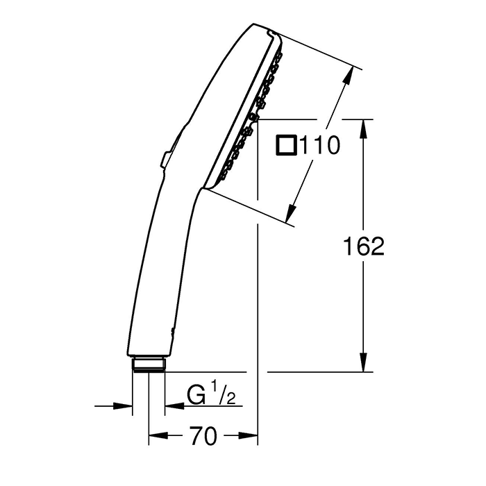 Grohe Vitalio Comfort 110 Hand Shower with 2 Spray Patterns (For High Pressure)
