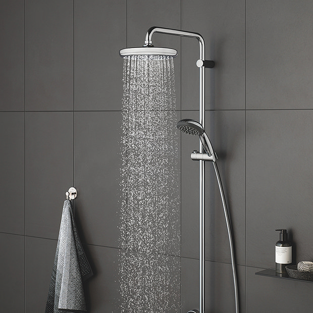 Grohe Vitalio Start 210 Thermostatic Shower System - 26814001  Newest Large Image