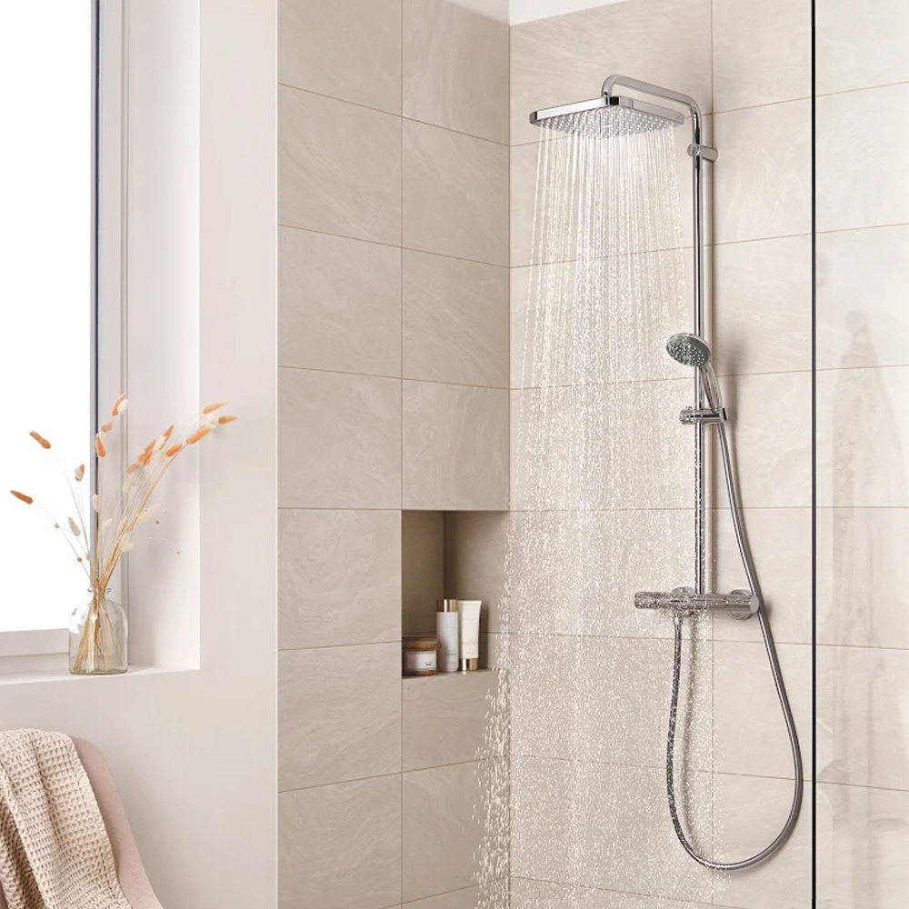Grohe Vitalio Start 250 Cube Thermostatic Shower System - 26696000