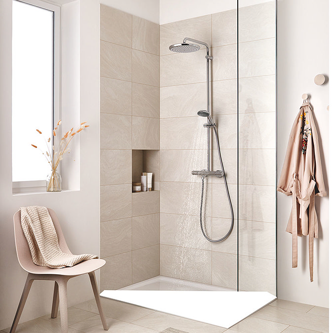 Grohe Vitalio Start 250 Thermostatic Shower System - 26816000  In Bathroom Large Image