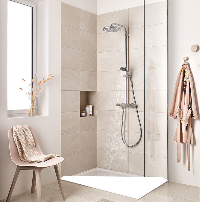 Grohe Vitalio Start 250 Thermostatic Shower System - 26816000 In Bathroom Large Image
