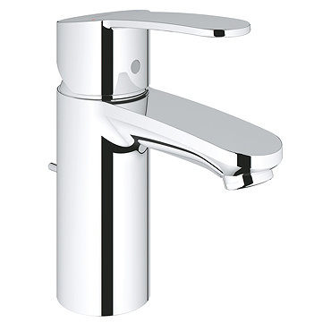 Grohe Wave Cosmopolitan S-Size Basin Mixer with Pop-up Waste - 23493000  Profile Large Image