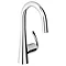 Grohe Zedra Kitchen Sink Mixer with Pull Down Mousseur Spray - Chrome - 32296000 Large Image