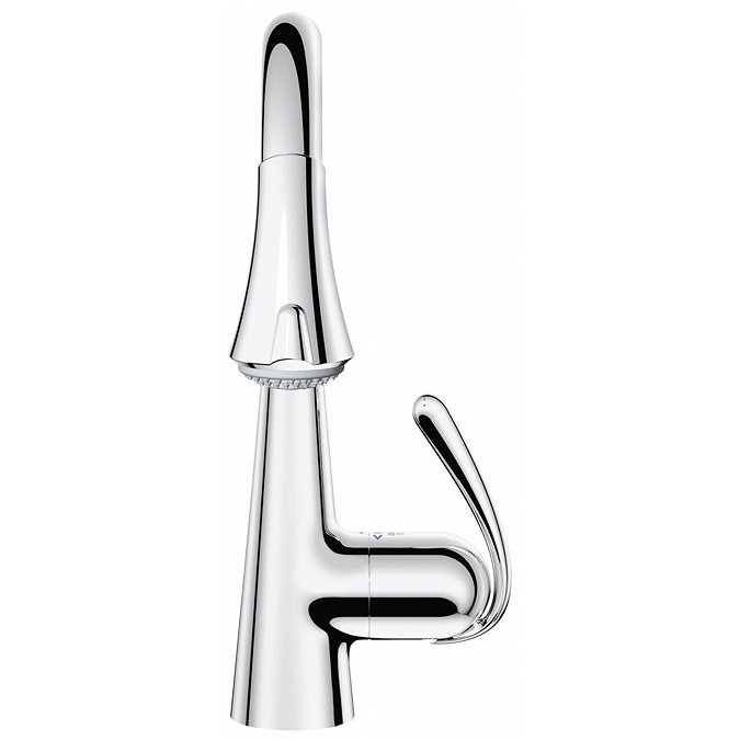 Grohe Zedra Kitchen Sink Mixer with Pull Out Spray - Chrome - 32294001  Standard Large Image