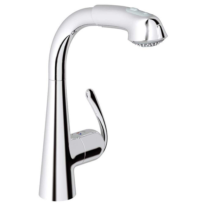 Grohe Zedra Kitchen Sink Mixer with Pull Out Spray - Chrome - 32555000
