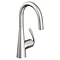 Grohe Zedra Kitchen Sink Mixer with Pull Out Spray - Stainless Steel - 32296SD0 Large Image