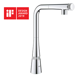 Grohe Zedra Smartcontrol Kitchen Sink Mixer with Pull Out Spray - 31593002 Medium Image