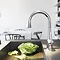 Grohe Zedra Touch Electronic Kitchen Sink Mixer with Pull Out Spray - Chrome - 30219001 Profile Lar