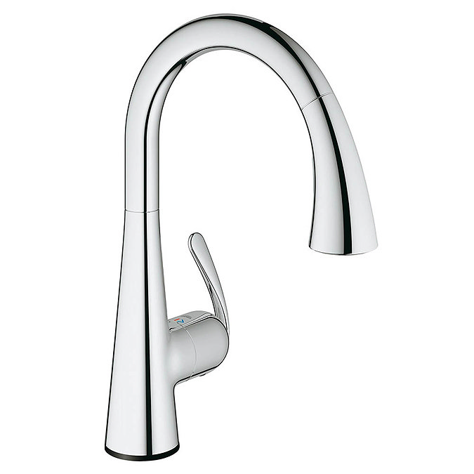 Grohe Zedra Touch Electronic Kitchen Sink Mixer with Pull Out Spray - Chrome - 30219001 Large Image
