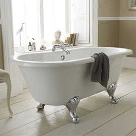 Premier Grosvenor 1500 Small Double Ended Roll Top Bath Inc. Chrome Legs Medium Image