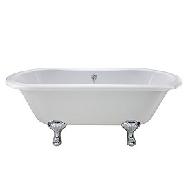 Nuie Grosvenor 1500 x 745mm Double Ended Roll Top Bath with Corbel Leg Set Large Image