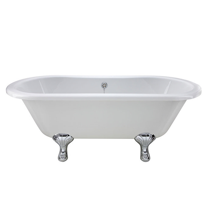 Nuie Grosvenor 1500 x 745mm Double Ended Roll Top Bath with Corbel Leg Set Large Image