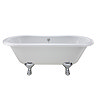 Nuie Grosvenor 1500 x 745mm Double Ended Roll Top Bath with Corbel Leg Set Large Image