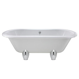 Nuie Grosvenor 1500 x 745mm Double Ended Roll Top Bath with Deacon Leg Set Large Image