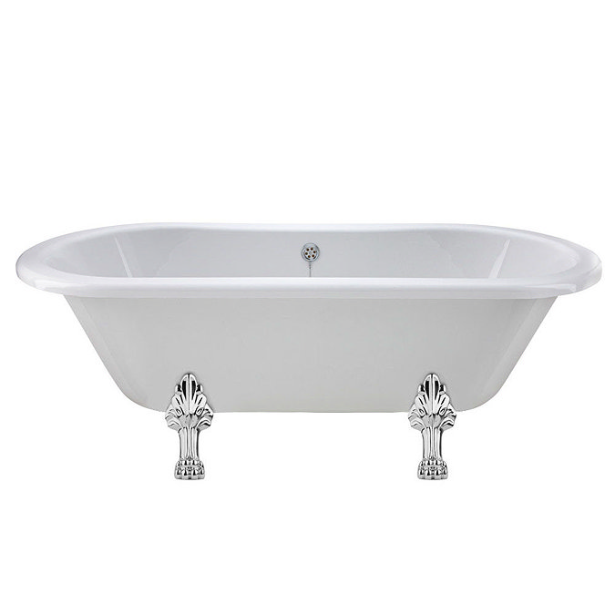 Nuie Grosvenor 1500 x 745mm Double Ended Roll Top Bath with Pride Leg Set Large Image