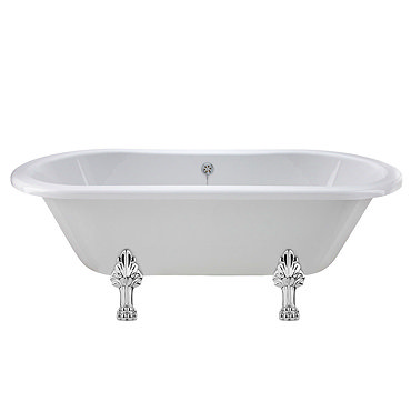 Premier Grosvenor 1500 Small Double Ended Roll Top Bath Inc. Chrome Legs Profile Large Image