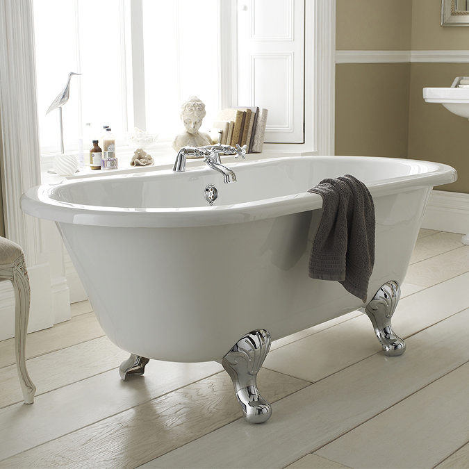 Grosvenor Traditional Double Ended Roll Top Bath Suite (1700mm)  Profile Large Image