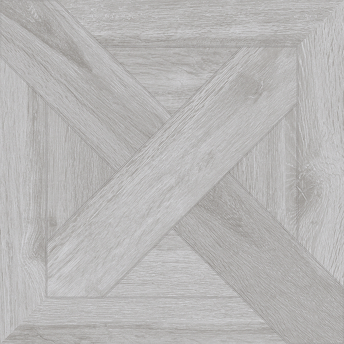 Grover Grey Oak Parquet Woven Wood Effect Floor Tiles - 600 x 600mm